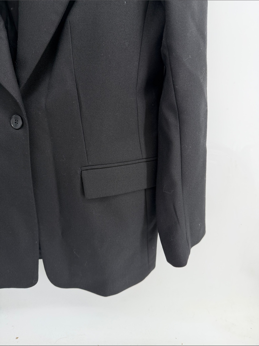 Banana Republic Lido Sculpted wool single button black professional blazer sz 12 - Picture 5 of 8